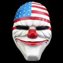 Payday 2 klouno kaukė Helovino Cosplay Siaubo Suaugusiųjų vakarėlis National Flag red
