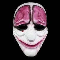Payday 2 klouno kaukė Helovino Cosplay Siaubo Suaugusiųjų vakarėlis Brain Bucket pink