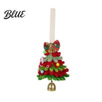 Handmade Chenille Stem Xmas Colorful Decorative Photo Props Craft with Bells DIY Pipe Cleaner Trees Mini Christmas Tree Ornament  Holiday Hanging