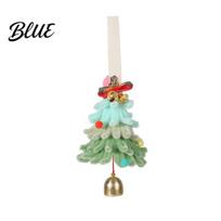 Handmade Chenille Stem Xmas Colorful Decorative Photo Props Craft with Bells DIY Pipe Cleaner Trees Mini Christmas Tree Ornament  Holiday Hanging