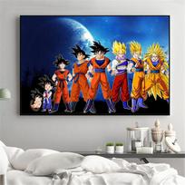 Didelės drobės sienų tapybos plakatas Anime plakatas berniukų sienų menas japonų sienų nuotraukos miegamojo Kalėdų dovanoms 70cm×120cm NoFrame