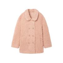 Pink Lamb Wool Winter Coat for Women New Fur All-in-one Small Loose Fur Top L beige