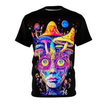 Psichodelinio grybo Streetwear marškinėliai vyrams Harajuku mada trumpomis rankovėmis T-shirt 3D spaudinys Grafiti Asmenybė Spalvingi viršutiniai drabužiai 4XL black