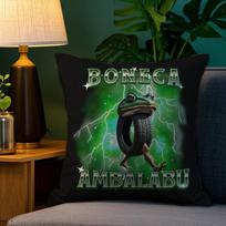 Italian Brain Rot Meme Tralalero Tralala Pillow Case Happy Atmosphere Short Plush Double-sided Printing Home Cushion Cover 12x12Inch gray