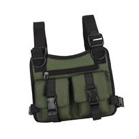 Utility Chest Pack with Adjustable Straps for Outdoor Activities žalia
