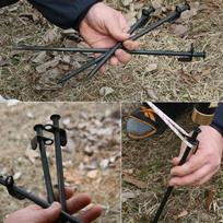 Lengthen  Heavy Duty Steel Metal Tent Canopy Camping Stakes Pegs Ground Nail Black 40cm#1 gray