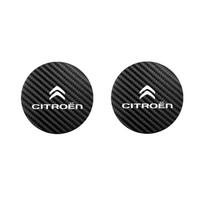 2 vnt. Automobilio emblemos puodelio laikiklio kilimėlis Anglies pluošto odinis puodelio padėkliukas Citroen C3 C5 AIRCROSS C5X C4 Cactus PICASSO e-C3 C1 C-Crosser black