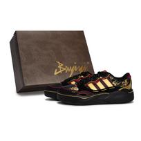 Adidas LITE SHUFFLE 811 Manufacturing, Jinrui Pengou, Special Shoe Box Low top Skateboard Shoes Unisex Black Red Gold KI1858(Team80-S-BOX) 42 gray