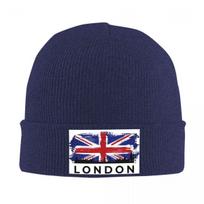 London UK England Warm Knitted Cap Fashion Bonnet Hat Autumn Winter Outdoor Beanies Hats for Men Women Adult One Size blue
