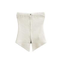 Korean Slim Fit Women's Knit Tube Top - Waist-Cinched, Stretchy, Sleeveless, Elegant Back Design. Small balta