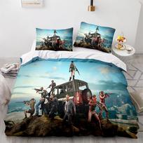 PUBG Bedding Set Single Twin Full Queen King Size Game PUBG Bed Set Aldult Kid Bedroom Duvetcover Sets 3D Print Men/women 039 EU single(135x200cm) gray