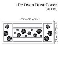 85x35cm Microwave Oven Dust Cover Oil Proof Waterproof Washable Machine Protector Polyester Fabric Protective Cover black