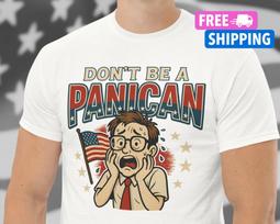PANICAN Funny Trump Shirt Tariffs Stock Market Donald Trump Elon Musk Unisex Tee Unisex T-Shirt L beige