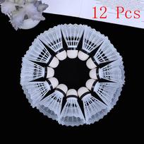 12 vnt. Baltos spalvos plastikiniai badmintono kamuoliukai Shuttlecocks Sport Training Sport gray