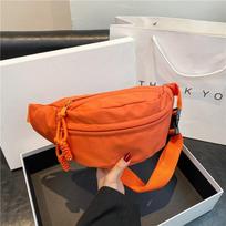 Chest Bag Banana Bag for Women Sling Crossbody Waist Pack Canvas Running Waist Bag Casual Fanny Packs Sport Half Moon Belt Bag One Size oranžinė