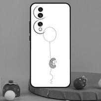 Hedgehog and Balloon Case For Honor 200 Pro X9c X9a X8a X7a X6a X7 X8 X9 X8b X9b Magic 5 6 50 70 90 Lite Cover Honor X8 4G white