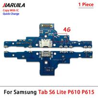 NEW USB Charging Port Mic Microphone Dock Connector Board Flex Cable Repair Parts For Samsung Tab S6 Lite P610 P615 4G Version With IC blue