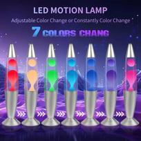 Multicolor LED Lava Lamp with Liquid Wax Movement - Magma Lamp, Rocket Lava Lamp - Robust Glass gryna