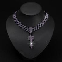Naujas Violetinis Didelis Yumu Kardas Pakabukas, Europos ir Amerikos Hip Hop Madingas Lydinio Vyrų Didelis Kardas Pakabukas black