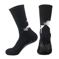 Individualizuojamos neslystančios iki blauzdos vidurio futbolo kojinės vaikams ir suaugusiems, su kilpiniu dugnu treniruotėms ir varžyboms. Adult Towel Bottom 39-45 juoda