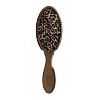 WetBrush Patterned Poise Pro Detangler Brush Ovalus plaukų šepetys Brown Cheetah