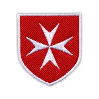 Patchion Maltese cross - shield - Self-Adhesive Backing - Embroidered Patch/Badge/Emblem