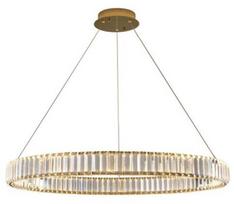 Bohemia Brass 80 AL - LED crystal chandelier ring 80cm brass gold