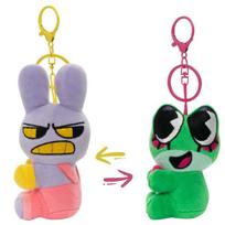 15cm The Amazing Digital Circus Anime Surrounding Cute Plush Toys Jax Caine Rbbit Dolls Keychain Best Birthday Gift for Children gray