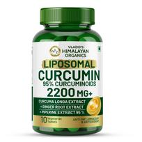 Vlado's Himalayan Organics Curcumin - 10 Veg Tablets With Blackpepper and 95% Curcuminoids with Turmeric, Ginger I Anti inflammatory Curcumin Su