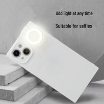 iPhone 17 Case with 16Pro Max Fill Light & Ring Light for Beauty and Selfie 15 Plus balta