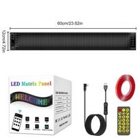 LED „pasidaryk pats“ matricos pikselių skydelis LED ekranas Sunkvežimio akis Automobilio ženklas Animacija Bluetooth programėlės valdymas Programuojamas lankstus ekranas 16x96 LEDs 12x60CM black