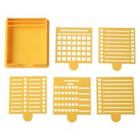 with Template Sticky Note Stencil Multi Purpose Notepad Dispenser Sticky Note Holder Set  Desk geltona