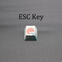 Coral Sea PBT Keycaps, OEM Profile ESC & 6.25U Spacebar, Compatible with Cherry MX Switch Mechanical Keyboard DIY Replacement white
