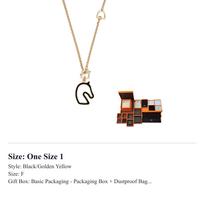 HERMES Necklaces Women's Black/Gold H100116F 03 One Size 1 geltona
