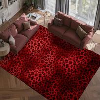 Rožinis pagrindas Spalvingas laukinių gėlių akvarelinis didelis veltinio kilimas neslystantis Boho svetainės grindų kilimas 120x160cm red