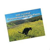 Funny Wall Calendar Unique Monthly Planner for Holiday Home Desktop Fashion Cat Lawn Dog blue