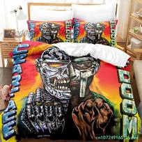 R.I.P MF DOOM Bedding Set Single Twin Full Queen King Size Bed Set Aldult Kid Bedroom Duvetcover Sets 3D Print EU Single 135*200cm/53x79in 3pcs red