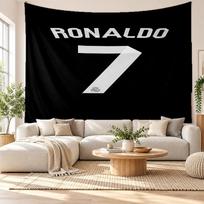 Cristiano Ronaldo Sieninis gobelenas, Minkšto audinio sieninė dekoracija, Dekoratyvinis fonas miegamajam, Namų sienų menas 150cmx200cm