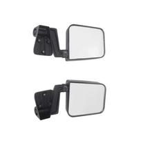 Black Side View Mirror Kit For Jeep Wrangler TJ 1996 1997 1998 1999 2000-2006 Front Left Right Door Rear View Side Mirrors 2pc white
