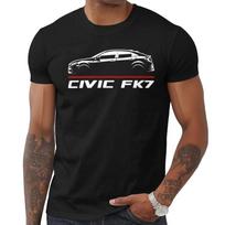 Unisex summer Casual T Shirt Civic FK Car Enthusiast Tshirt Summer  Cotton Cool Tee SXL L black
