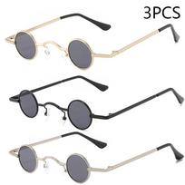 Xiaomi Vintage Rock Punk Man Sunglasses Classic Small Round Sunglasses Women Wide Bridge Metal Frame Black Lens Driving Eyewear žalsvai mėlyna