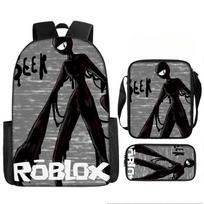 Roblox Doors Childrens Cartoon Backpack And Pencil Case With Durable Fabric For School Use 7