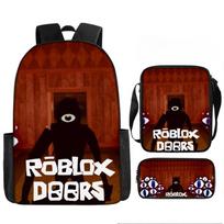 Roblox Doors Childrens Cartoon Backpack And Pencil Case With Durable Fabric For School Use 12