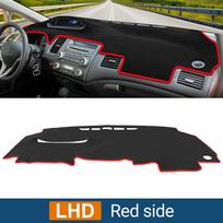 For Honda Civic 8th 2006 2007 2008 2009 2010 2011 Car Dashboard Cover Sun Shade Anti-UV Mat trument Panel Carpets Accessories Red Side