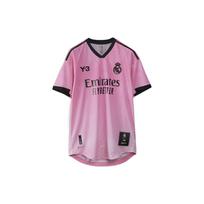 Y-3 Real Madrid T-Shirts Men's Pink V-neck Moderate Straight Fit HI3984 S pink