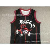 Vyriški krepšinio marškinėliai Toronto Raptors Tracy McGrady 1 Carter 15 Retro Violetiniai marškinėliai medvilniniai sportiniai marškinėliai Medium gray