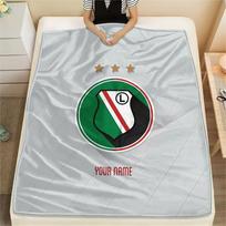 Custom Name Legia Warsaw Flannel Blanket, High quality Comfortable for All Seasons, Home Decor, Warmth and Comfort 130cmx150cm
