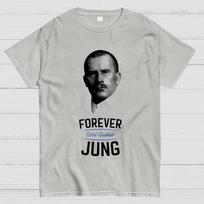Forever Carl Gustav Jung Cotton Summer Casual Cool Loose T-Shirt S šviesiai pilka