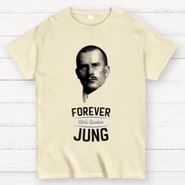 Forever Carl Gustav Jung Cotton Summer Casual Cool Loose T-Shirt 4XL smėlis
