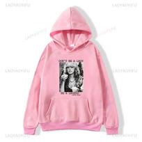 Don't Be A Lady Be A Legend Stevie Nicks Women Hoodies Stevi Fan Gifts Stylish Vintage Print Unisex Autumn and Winter Sweater 5XL pink